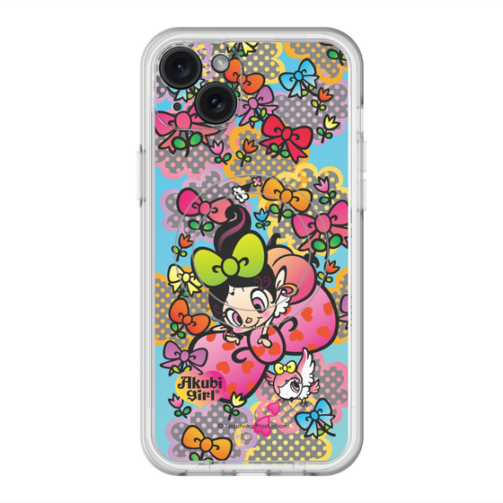 スリムプロテクションプレミアムケース with MagSafe［ アクビガール - フラワーリボン ］