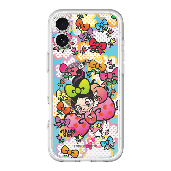 スリムプロテクションプレミアムケース with MagSafe［ アクビガール - フラワーリボン ］