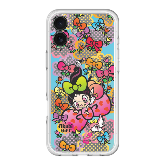 スリムプロテクションプレミアムケース with MagSafe［ アクビガール - フラワーリボン ］