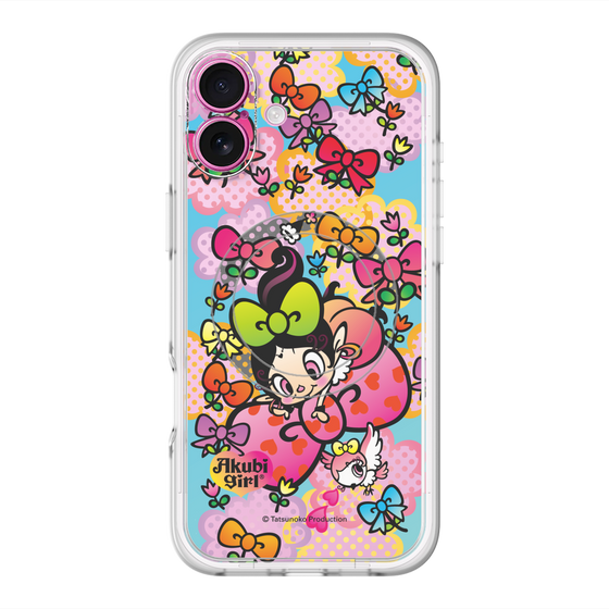 スリムプロテクションプレミアムケース with MagSafe［ アクビガール - フラワーリボン ］