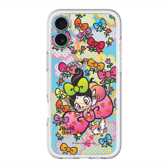 スリムプロテクションプレミアムケース with MagSafe［ アクビガール - フラワーリボン ］