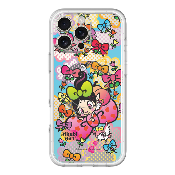 スリムプロテクションプレミアムケース with MagSafe［ アクビガール - フラワーリボン ］
