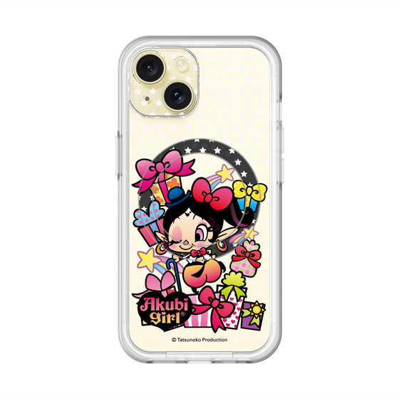 スリムプロテクションプレミアムケース with MagSafe［ アクビガール - プレゼントリボン ］
