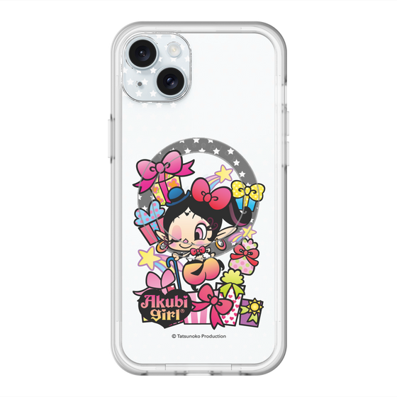 スリムプロテクションプレミアムケース with MagSafe［ アクビガール - プレゼントリボン ］