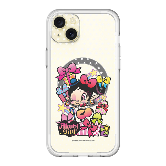 スリムプロテクションプレミアムケース with MagSafe［ アクビガール - プレゼントリボン ］