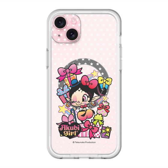 スリムプロテクションプレミアムケース with MagSafe［ アクビガール - プレゼントリボン ］
