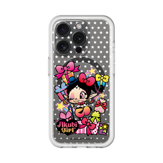 スリムプロテクションプレミアムケース with MagSafe［ アクビガール - プレゼントリボン ］