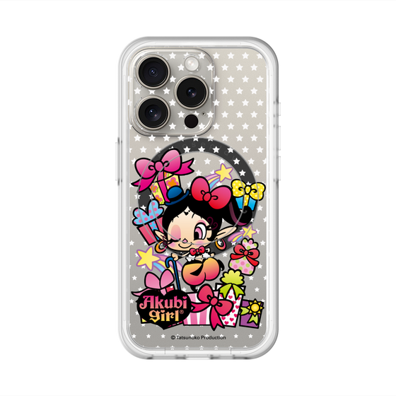 スリムプロテクションプレミアムケース with MagSafe［ アクビガール - プレゼントリボン ］