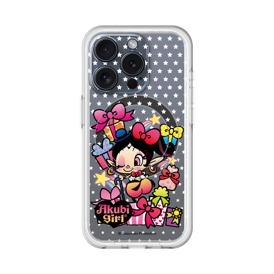 スリムプロテクションプレミアムケース with MagSafe［ アクビガール - プレゼントリボン ］