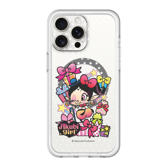 スリムプロテクションプレミアムケース with MagSafe［ アクビガール - プレゼントリボン ］