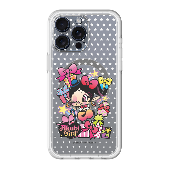 スリムプロテクションプレミアムケース with MagSafe［ アクビガール - プレゼントリボン ］