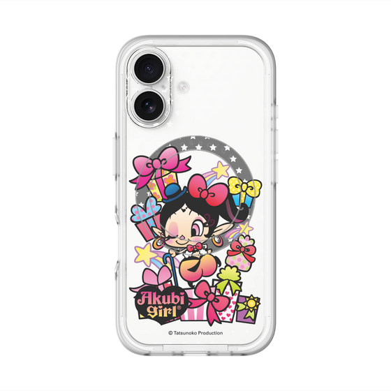 スリムプロテクションプレミアムケース with MagSafe［ アクビガール - プレゼントリボン ］