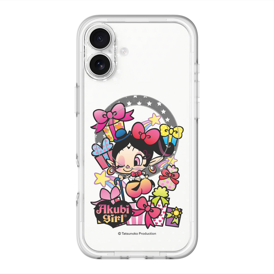 スリムプロテクションプレミアムケース with MagSafe［ アクビガール - プレゼントリボン ］