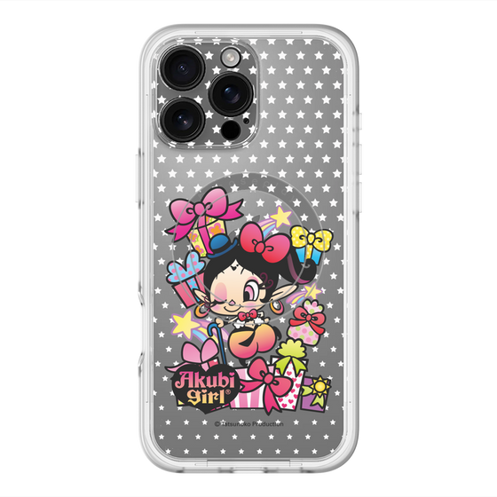 スリムプロテクションプレミアムケース with MagSafe［ アクビガール - プレゼントリボン ］