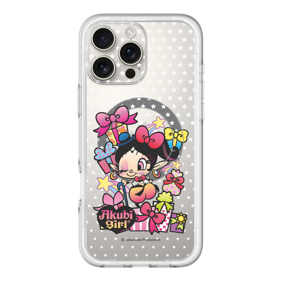 スリムプロテクションプレミアムケース with MagSafe［ アクビガール - プレゼントリボン ］
