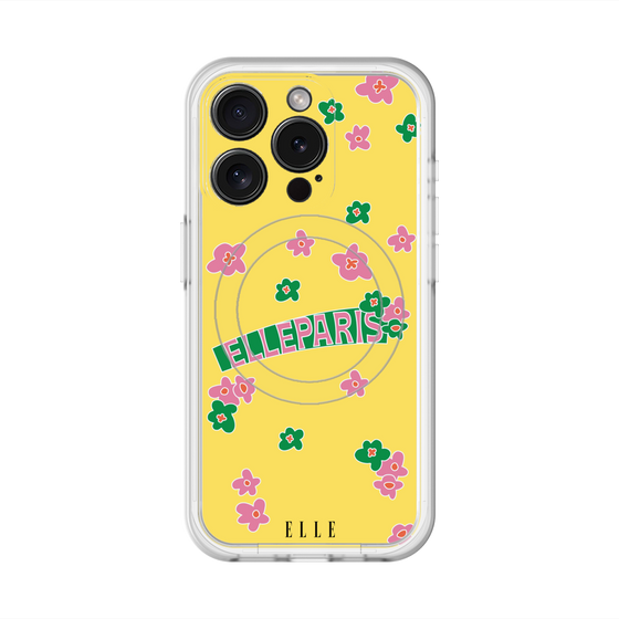 スリムプロテクションプレミアムケース with MagSafe［ ELLE - フラワー ］