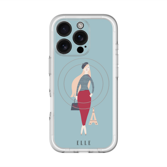 スリムプロテクションプレミアムケース with MagSafe［ ELLE - パリジェンヌ ］