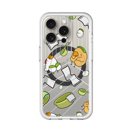 スリムプロテクションプレミアムケース with MagSafe［ オリジナル - とりサウナ ］