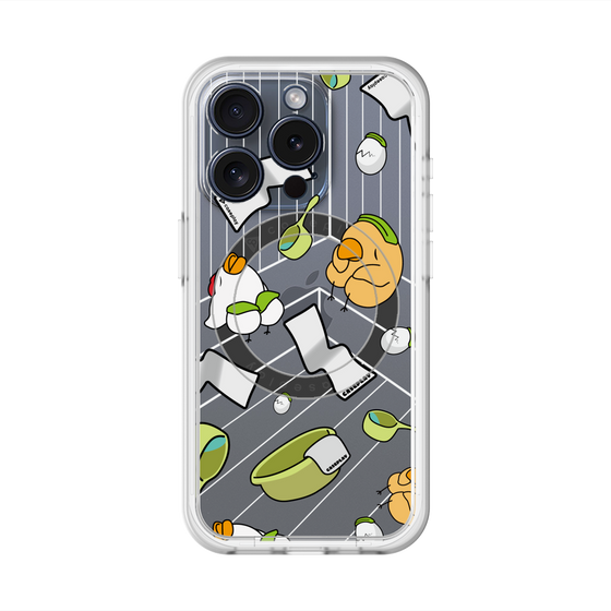 スリムプロテクションプレミアムケース with MagSafe［ オリジナル - とりサウナ ］
