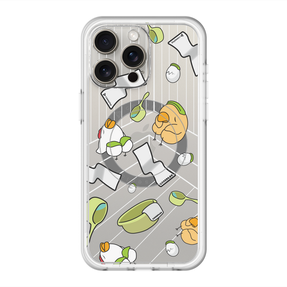 スリムプロテクションプレミアムケース with MagSafe［ オリジナル - とりサウナ ］
