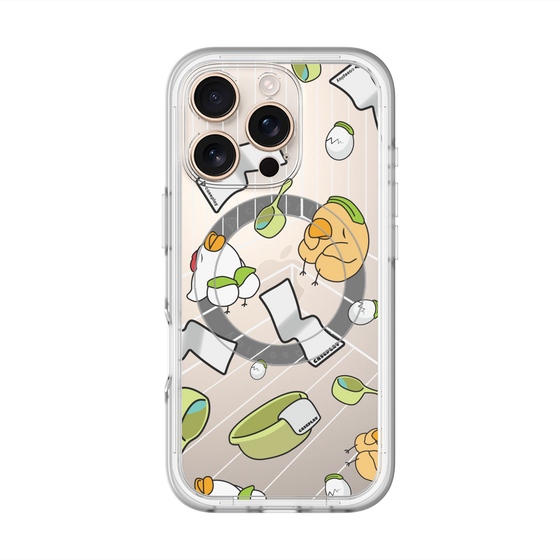 スリムプロテクションプレミアムケース with MagSafe［ オリジナル - とりサウナ ］