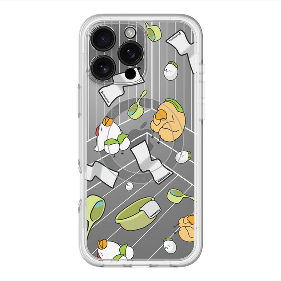 スリムプロテクションプレミアムケース with MagSafe［ オリジナル - とりサウナ ］