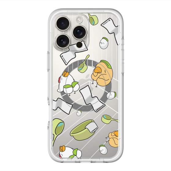 スリムプロテクションプレミアムケース with MagSafe［ オリジナル - とりサウナ ］