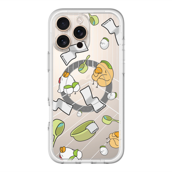 スリムプロテクションプレミアムケース with MagSafe［ オリジナル - とりサウナ ］