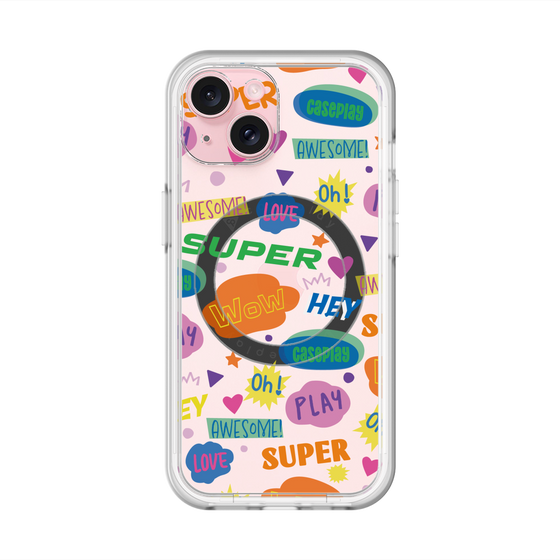 スリムプロテクションプレミアムケース with MagSafe［ オリジナル - カラフルモジ ］