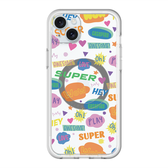 スリムプロテクションプレミアムケース with MagSafe［ オリジナル - カラフルモジ ］