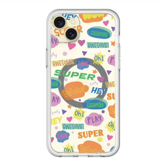スリムプロテクションプレミアムケース with MagSafe［ オリジナル - カラフルモジ ］