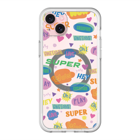 スリムプロテクションプレミアムケース with MagSafe［ オリジナル - カラフルモジ ］