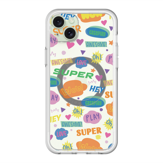 スリムプロテクションプレミアムケース with MagSafe［ オリジナル - カラフルモジ ］