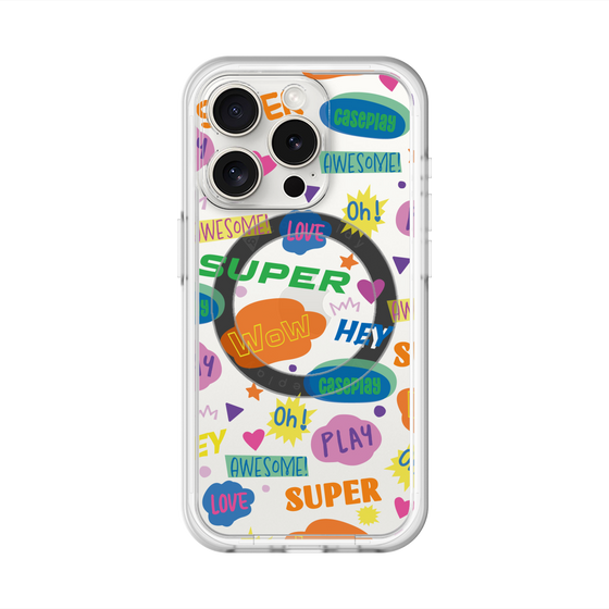 スリムプロテクションプレミアムケース with MagSafe［ オリジナル - カラフルモジ ］