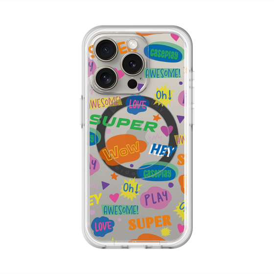 スリムプロテクションプレミアムケース with MagSafe［ オリジナル - カラフルモジ ］