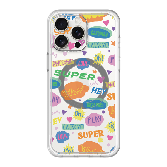 スリムプロテクションプレミアムケース with MagSafe［ オリジナル - カラフルモジ ］