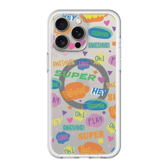 スリムプロテクションプレミアムケース with MagSafe［ オリジナル - カラフルモジ ］