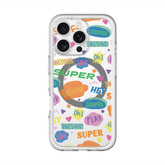 スリムプロテクションプレミアムケース with MagSafe［ オリジナル - カラフルモジ ］