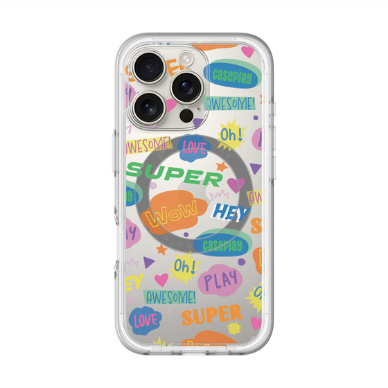 スリムプロテクションプレミアムケース with MagSafe［ オリジナル - カラフルモジ ］