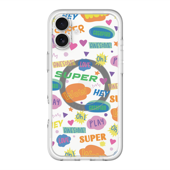 スリムプロテクションプレミアムケース with MagSafe［ オリジナル - カラフルモジ ］
