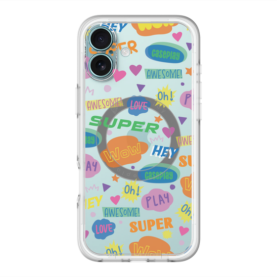 スリムプロテクションプレミアムケース with MagSafe［ オリジナル - カラフルモジ ］