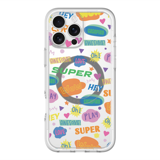 スリムプロテクションプレミアムケース with MagSafe［ オリジナル - カラフルモジ ］