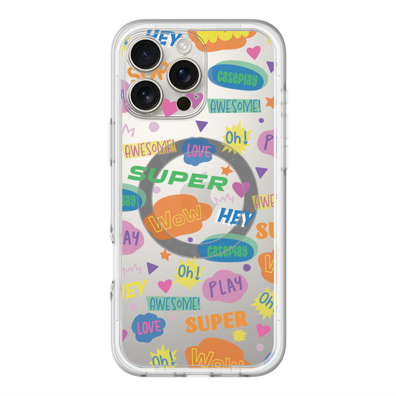 スリムプロテクションプレミアムケース with MagSafe［ オリジナル - カラフルモジ ］