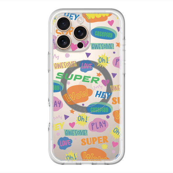 スリムプロテクションプレミアムケース with MagSafe［ オリジナル - カラフルモジ ］