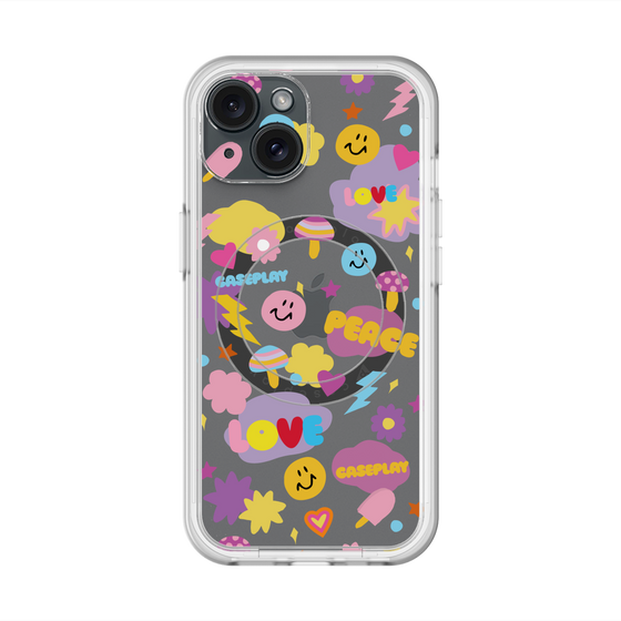 スリムプロテクションプレミアムケース with MagSafe［ オリジナル - LOVE & PEACE ］