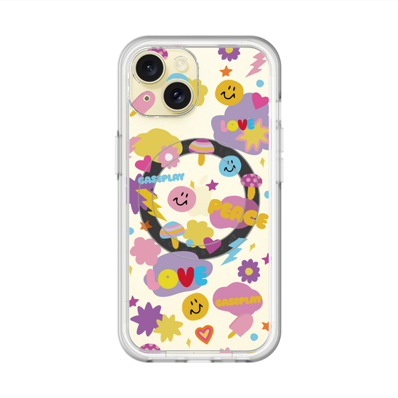 スリムプロテクションプレミアムケース with MagSafe［ オリジナル - LOVE & PEACE ］