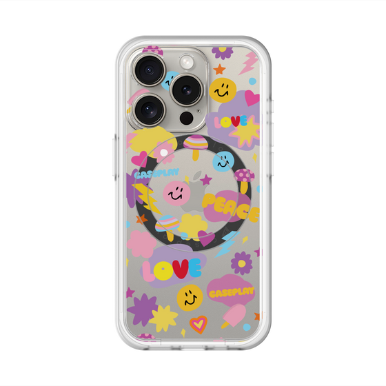 スリムプロテクションプレミアムケース with MagSafe［ オリジナル - LOVE & PEACE ］
