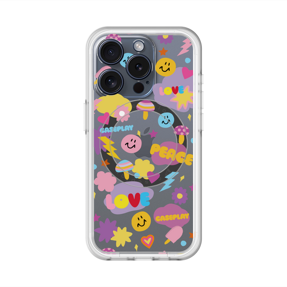 スリムプロテクションプレミアムケース with MagSafe［ オリジナル - LOVE & PEACE ］
