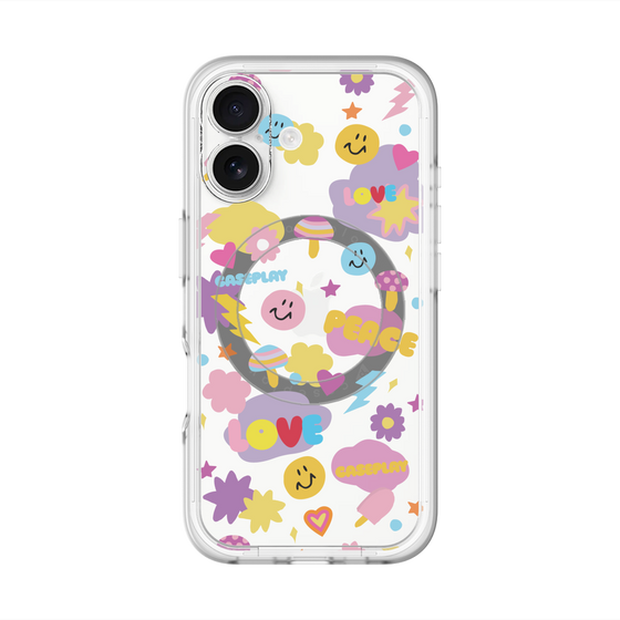 スリムプロテクションプレミアムケース with MagSafe［ オリジナル - LOVE & PEACE ］