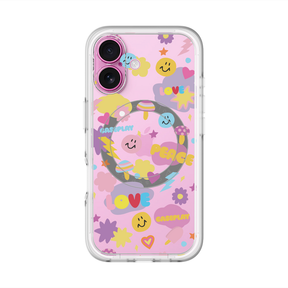 スリムプロテクションプレミアムケース with MagSafe［ オリジナル - LOVE & PEACE ］